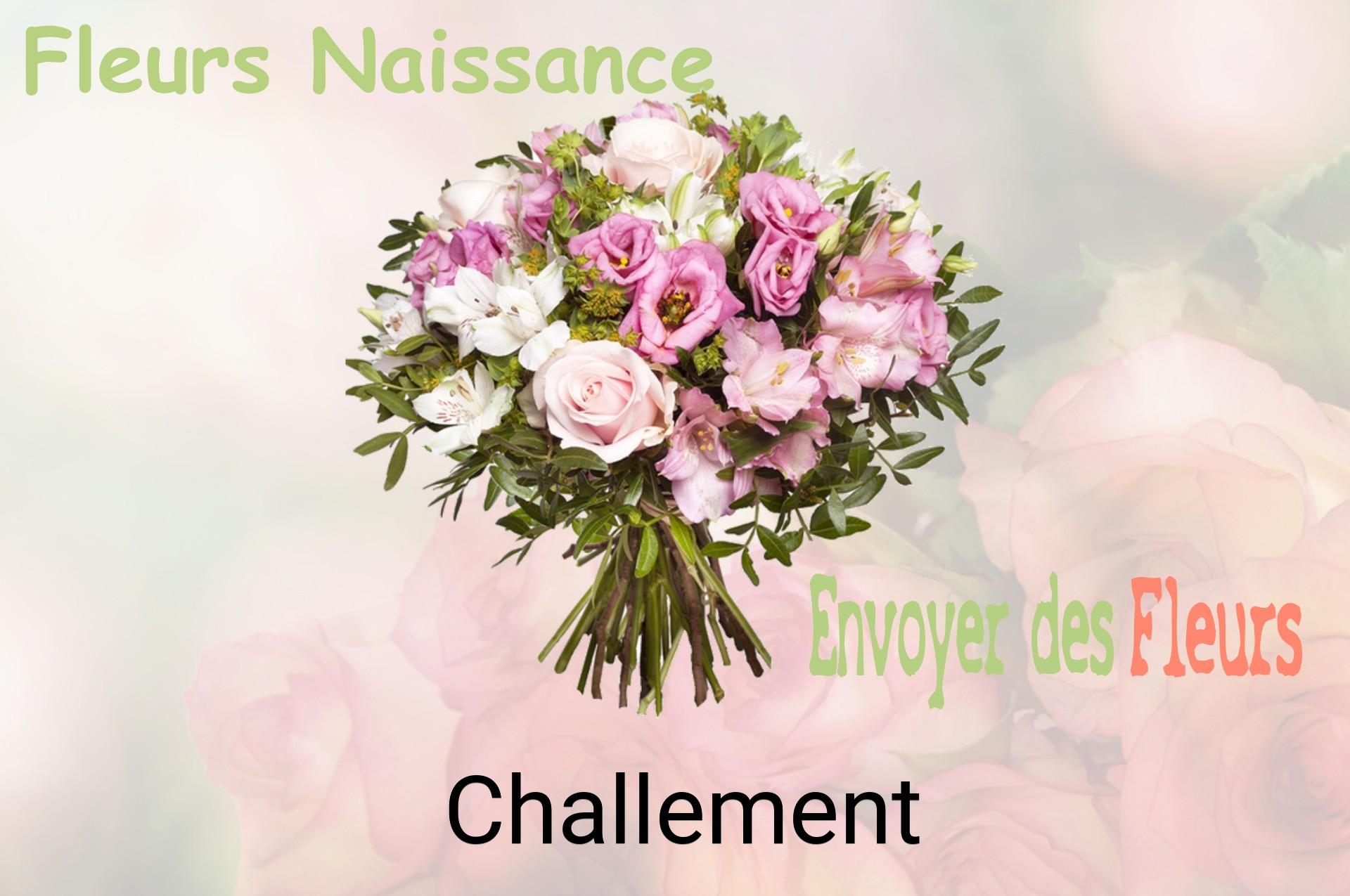 Bouquet de fleurs de naissance livré à Challement